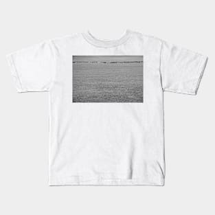 Black & White Grass Of Home Kids T-Shirt